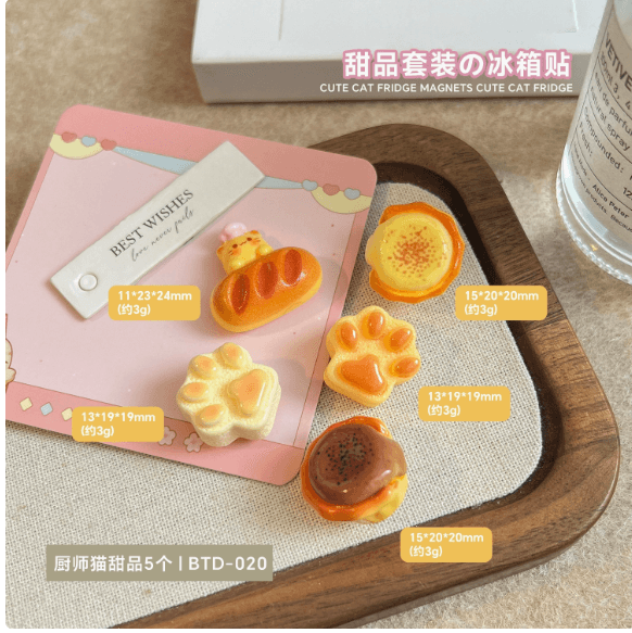 Cute cartoon bread fridge magnets – mini simulated food magnets for home decor