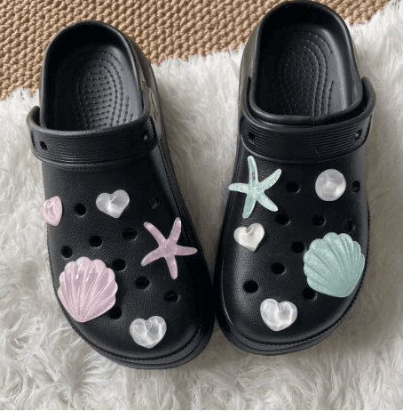 Macaron Starfish Shell Ocean Style Shoe Decoration Buckle DIY Detachable 3D Decorative Accessory