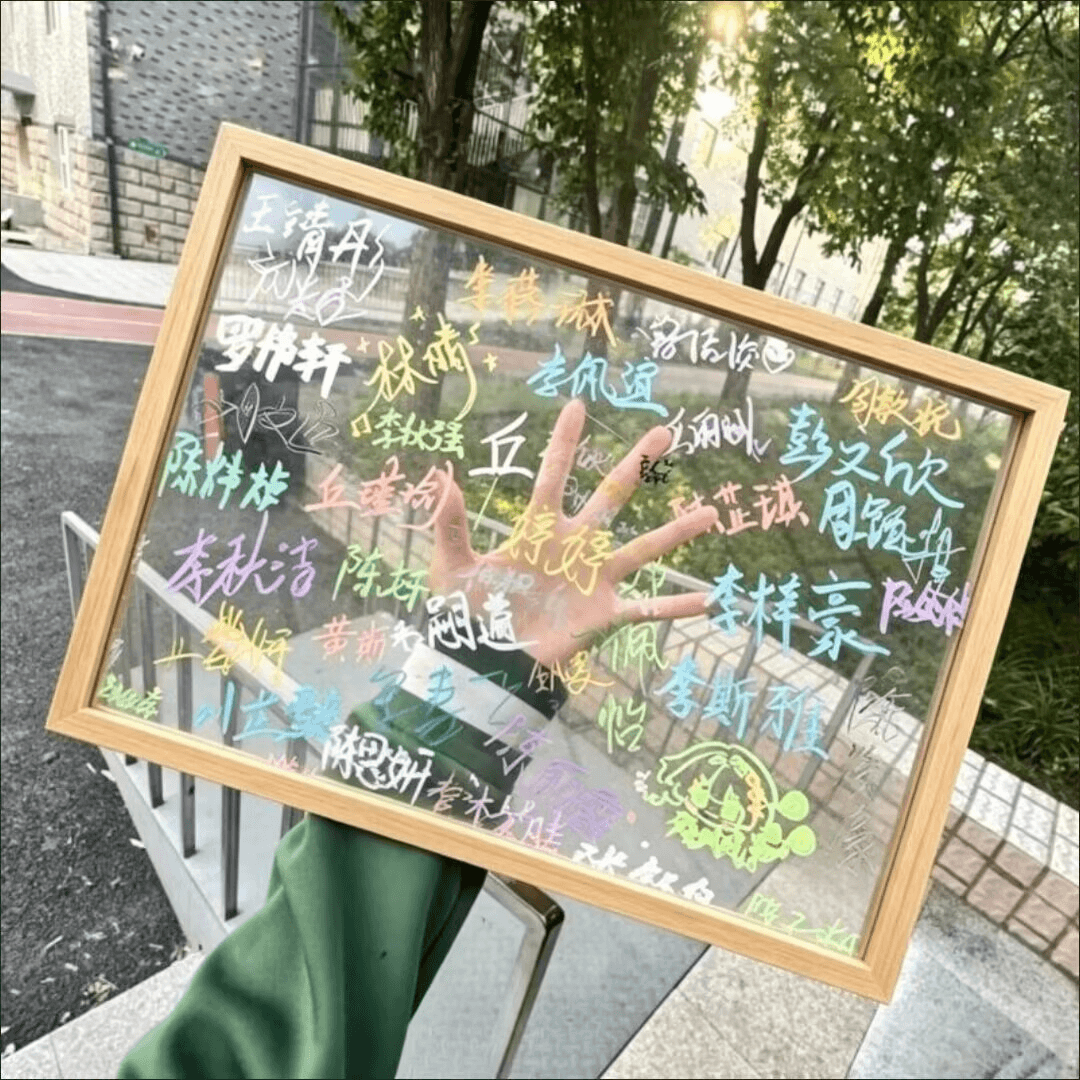 Graduation acrylic signature memory frame with doodle yearbook, DIY kit for high school and middle school graduation gifts