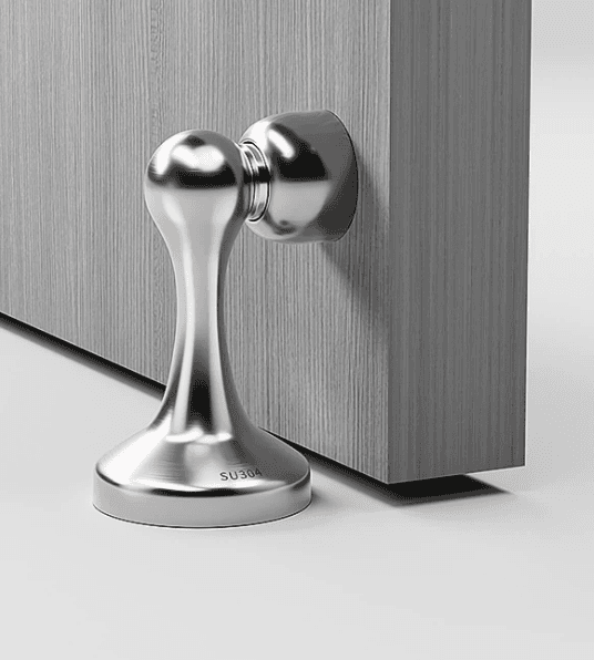 Magnetic Door Stop, Heavy-Duty Door Catch, Floor-Mounted, No-Drill
