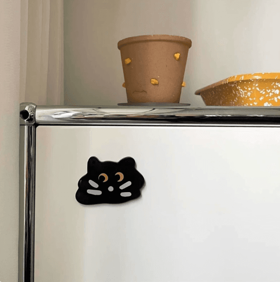 New Cat Cartoon Acrylic Fridge Magnet, Creative Home Decor, Gift