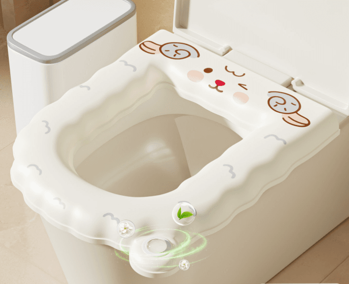 Thickened Toilet Seat Cushion, All-Season, Wash-Free, Waterproof, 2026 New, Adhesive, Household Toilet Seat Cover