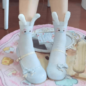 Cute Bunny Ear Socks Lolita Sweet Cartoon Rabbit Ear Short Socks