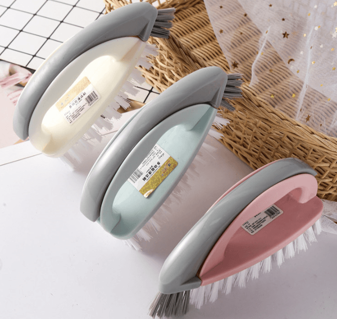 Household Cleaning Brush with Handle – Multi-Purpose Hard Bristle Brush for Floor, Shoes, and Bathroom