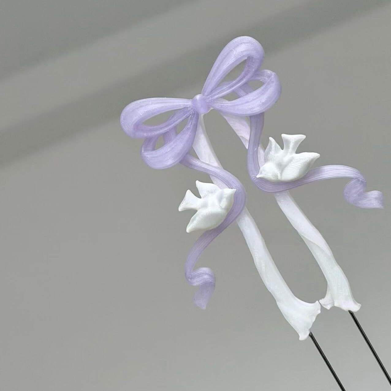 Creative Lily of the Valley Butterfly Bean Pen Double-Pen Pin Art Tool Set with Scoop and Tweezers, DIY Pin Art Pen