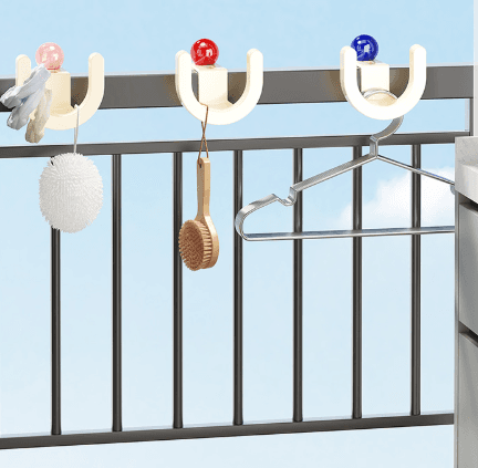 Adjustable Balcony Shoe Drying Rack, Anti-theft Window, No-drill Wall-mounted, Inverted Hanging