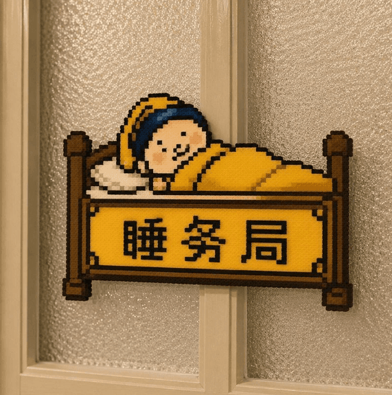Pixel-style Door Hanger Decorative Ornament Acrylic Cartoon Bedroom Door Sticker Funny Gift