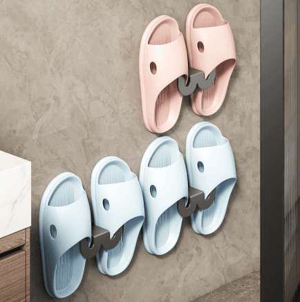 No-Drill Bathroom Shoe Drying Rack, Simple Slipper Hook, Wall-Mounted Drainage Storage Hook