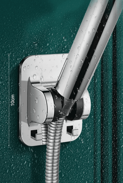 No-Drill Shower Head Holder Bracket Bathroom Shower Spray Fixed Seat Accessory