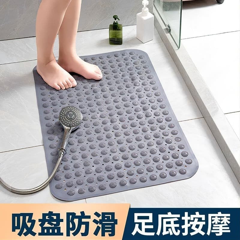Thick Silicone Non-Slip Massage Bathroom Shower Mat with Acupressure Points