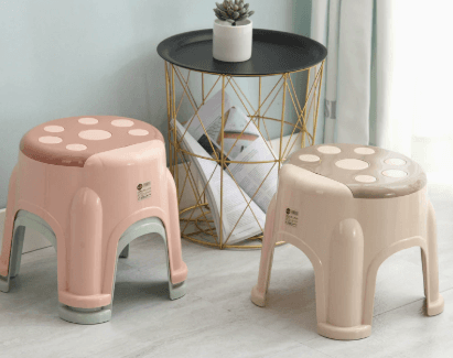Extra-Thick Plastic Low Stool, Adult/Child, for Living Room, Bathroom, Kindergarten Classroom