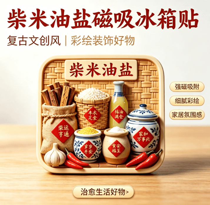 New acrylic magnetic fridge magnets with grain harvest decoration, everyday life vibe
