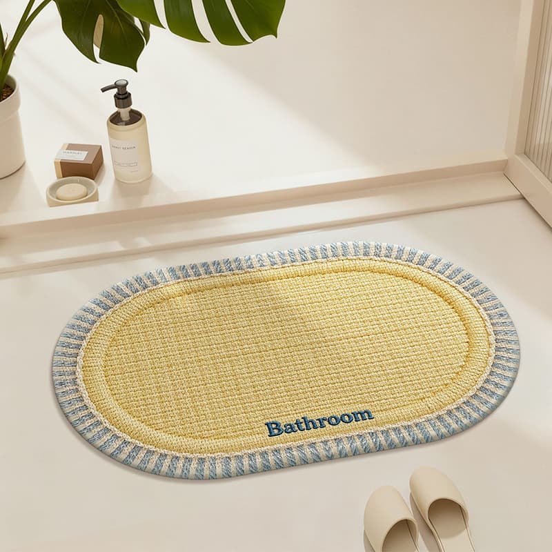 3D Printed Door Mat, Bathroom Entrance, Non-Slip, Quick-Dry, Soft Carpet