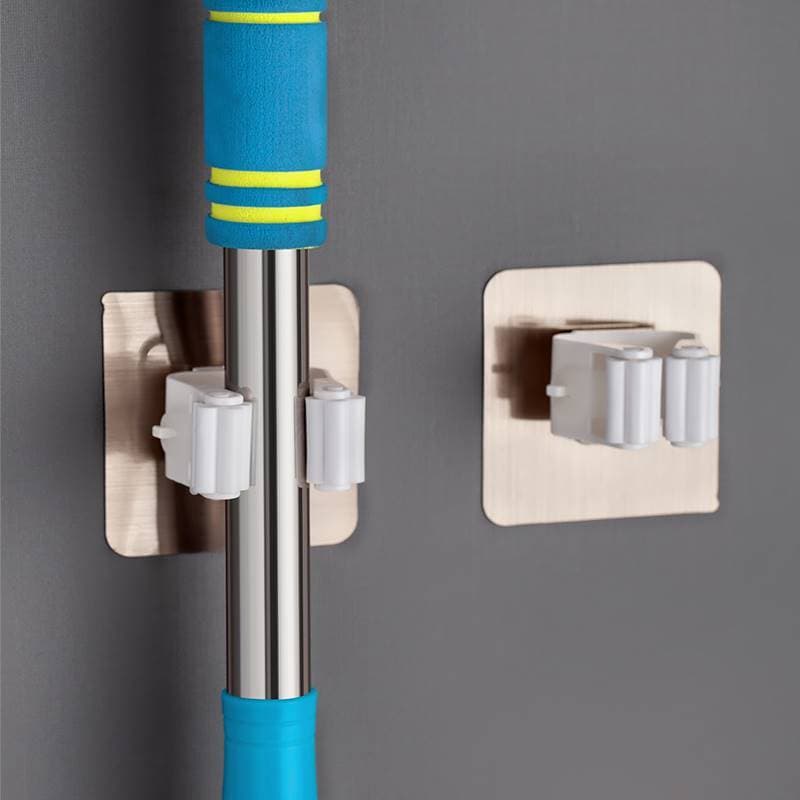 Mop holder bracket, no drilling, wall-mounted, for bathroom and kitchen, strong suction, mop hook