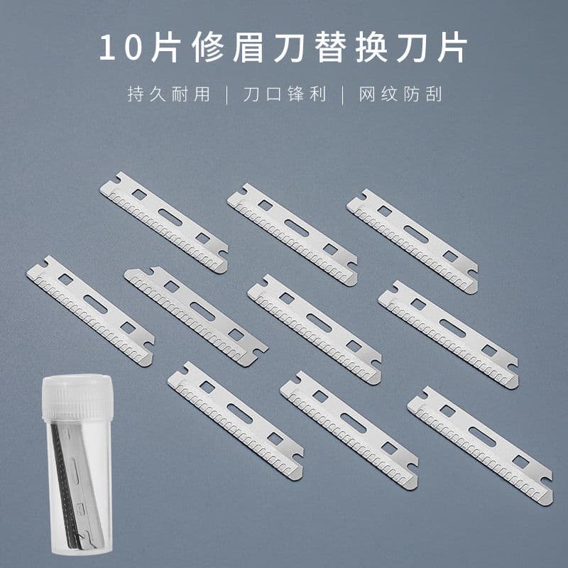 Eyebrow Razor Replacement Blades Folding Safety Razor with Guard, Stainless Steel, Durable, for Women
