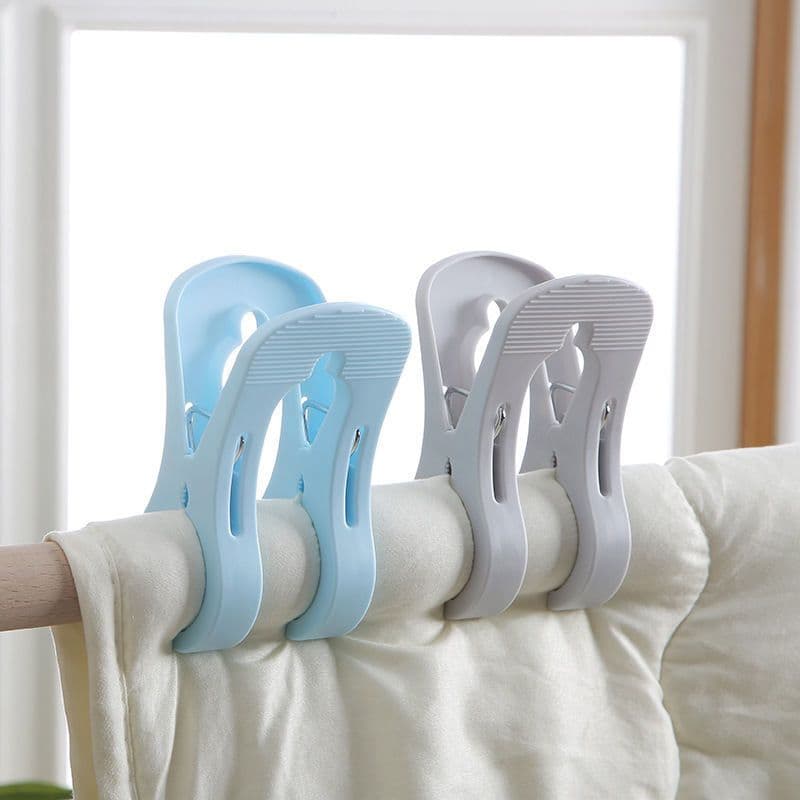 Large Quilt Clips, Stainless Steel Clothes Pegs, Windproof Clips for Drying Blankets and Clothes, Household Fixing Clips