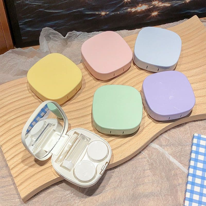 Macaron Colour Contact Lens Case - Stylish, Portable & Minimalist Storage Box