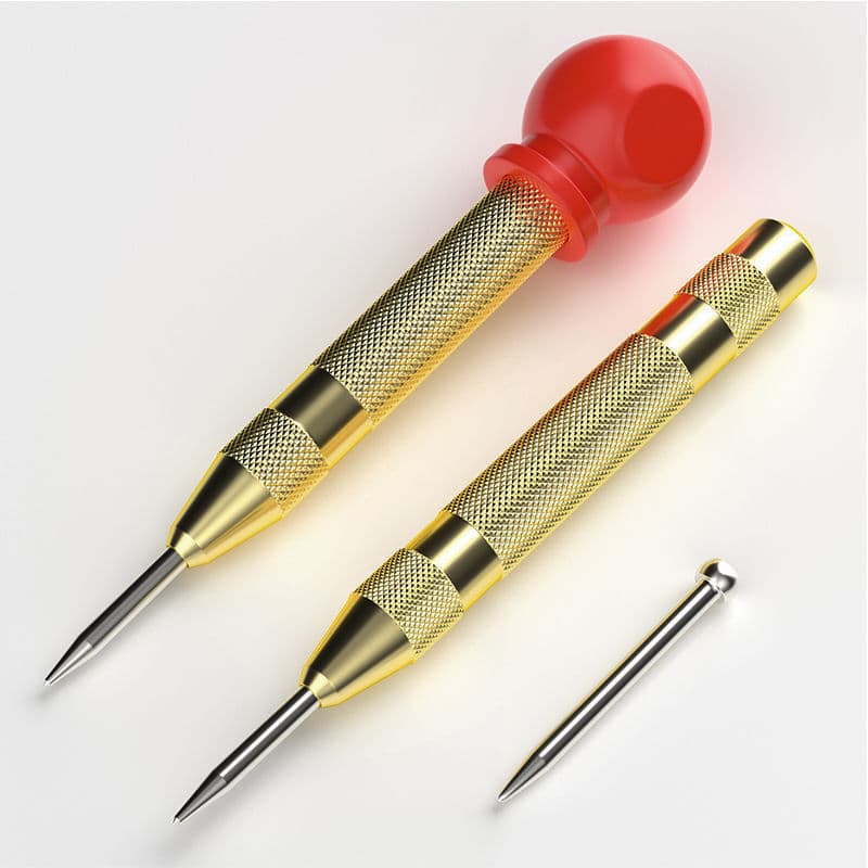 Centre Punch Automatic Spring-Loaded High Hardness Positioning Punch Glass Breaker Pointed Chisel Punch