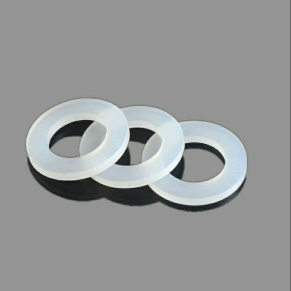 High-temp silicone seal gaskets, 4/6 point, tap angle valve hose water heater sealing ring rubber washer