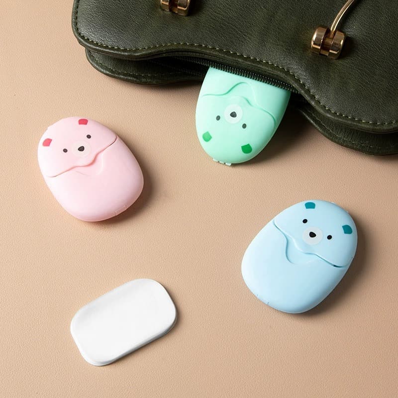 Travel portable disposable hand wash soap sheets, cloud-shaped mini soap paper for kids and students, carry-on