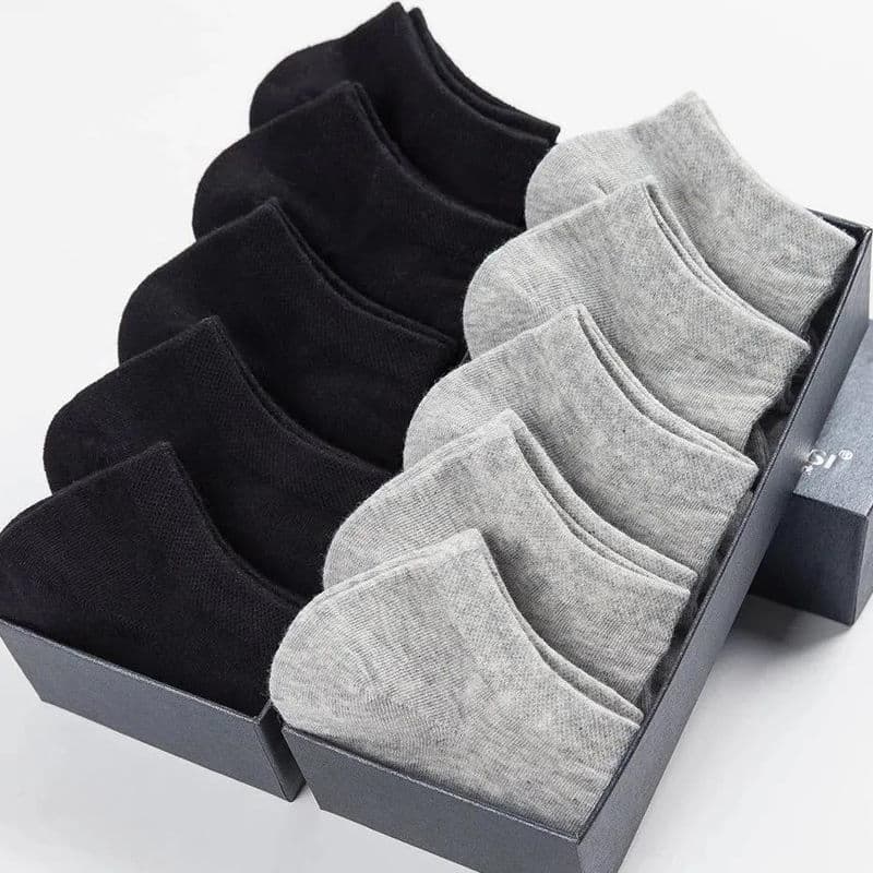 Men's Ankle Socks Breathable Odour-Resistant Moisture-Wicking Solid Low-Cut Sports Socks Foot Protection