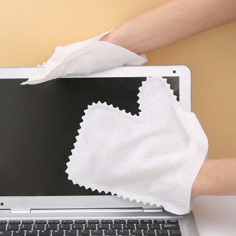 Disposable electrostatic dusting gloves, non-woven, hair-attracting, for cleaning, window wiping