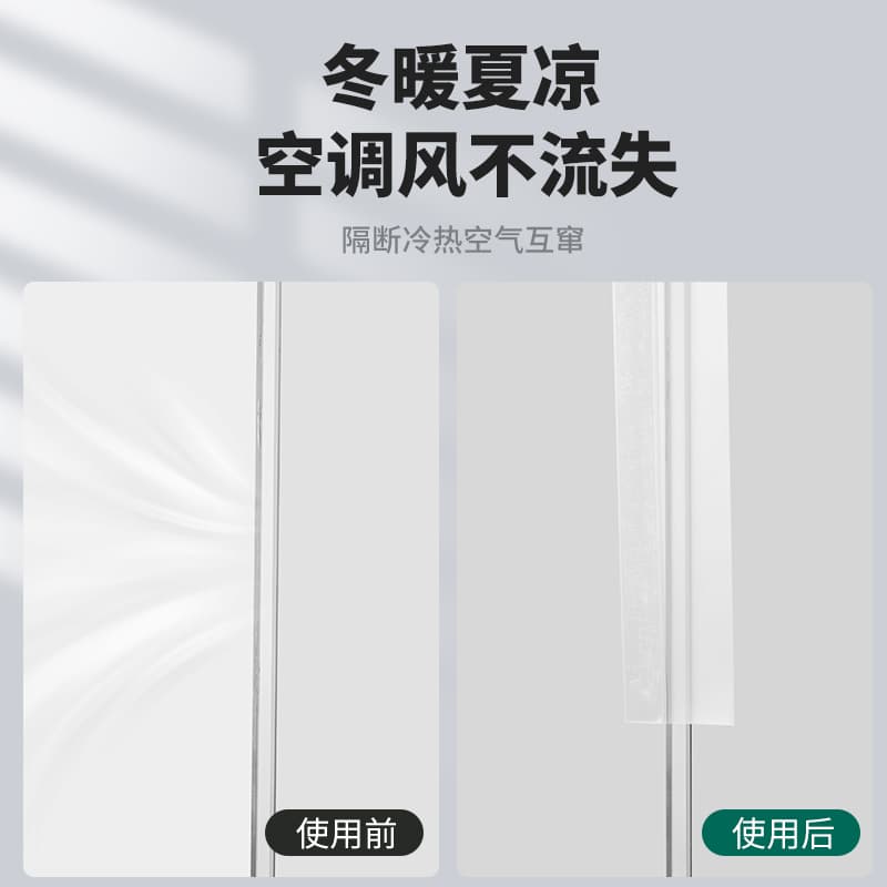 Door Gap Seal Strip for Entry Doors, Glass and Window Gaps – Windproof, Soundproof, Door Frame and Bottom Seal