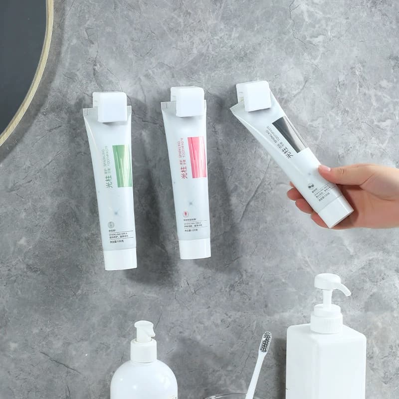 Toothpaste Dispenser Wall-Mounted Holder for Bathroom