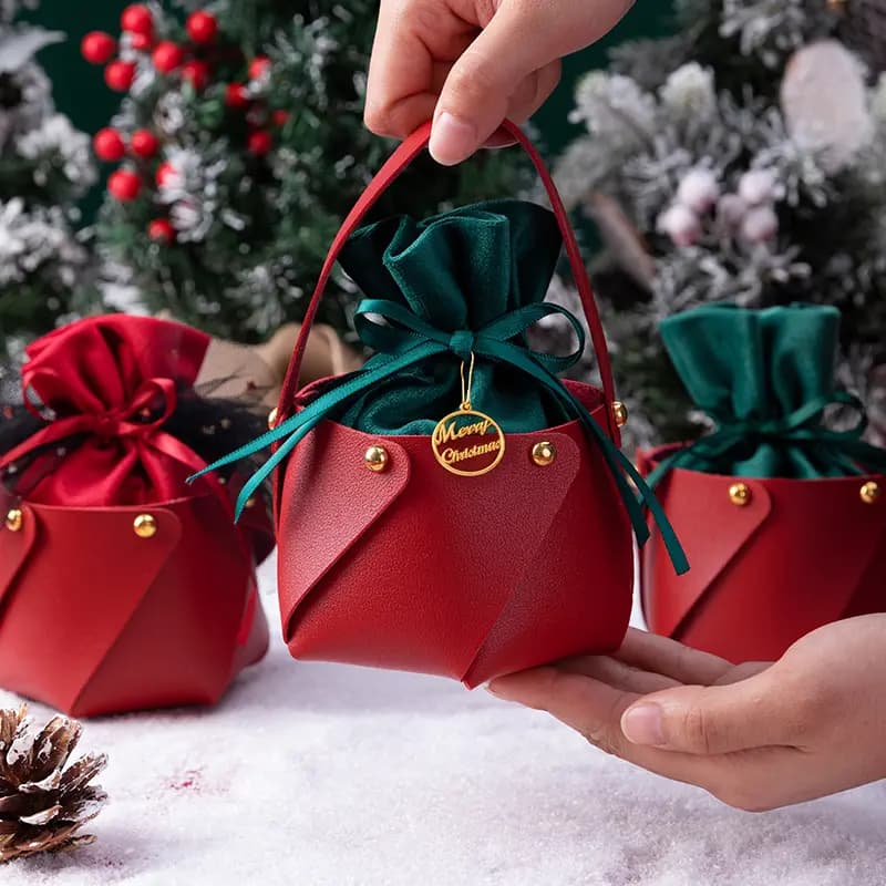 Christmas Apple Gift Bag with Handle, Christmas Eve Gift Box, Creative Candy Bag, 2023 New Christmas Small Gift