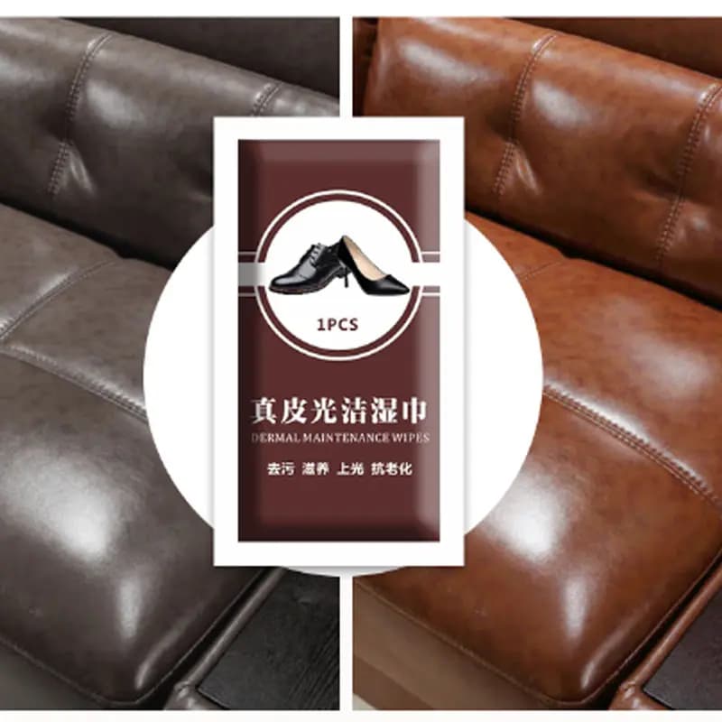 Shoe Shine Wipes for Leather Shoes, Polishing and Cleaning Wipes, Shoe Polish for Men, Daily Care Set, Time-Saving