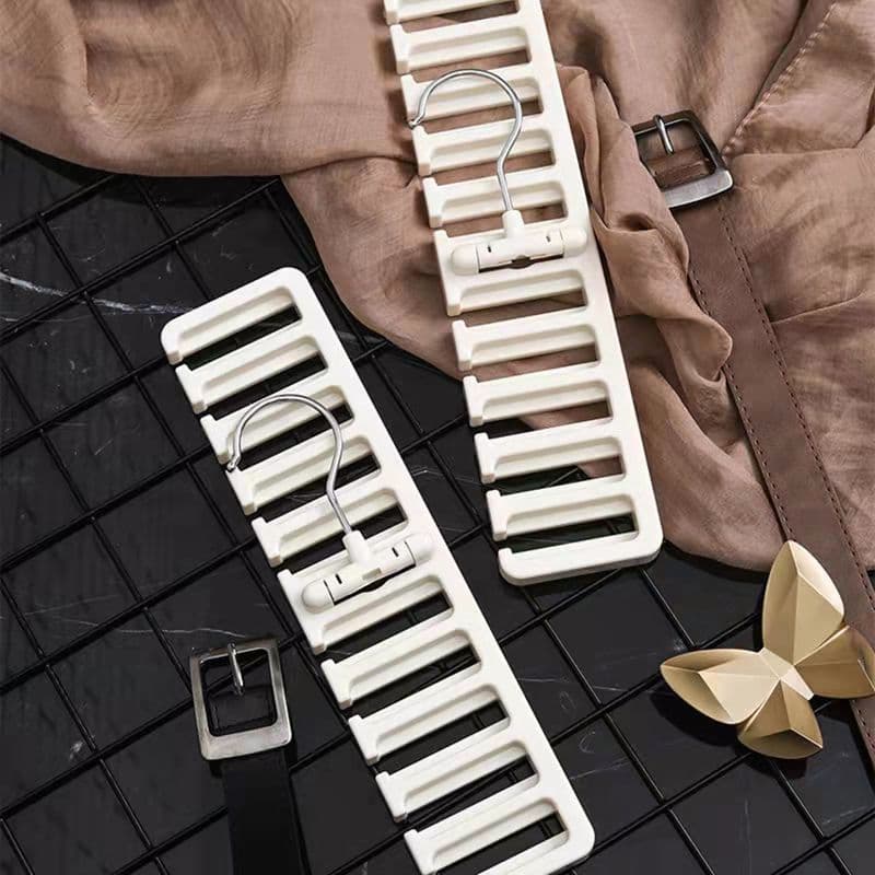 Multifunctional Belt Storage Rack, 10-Slot Belt, Tie, and Scarf Organiser for Home