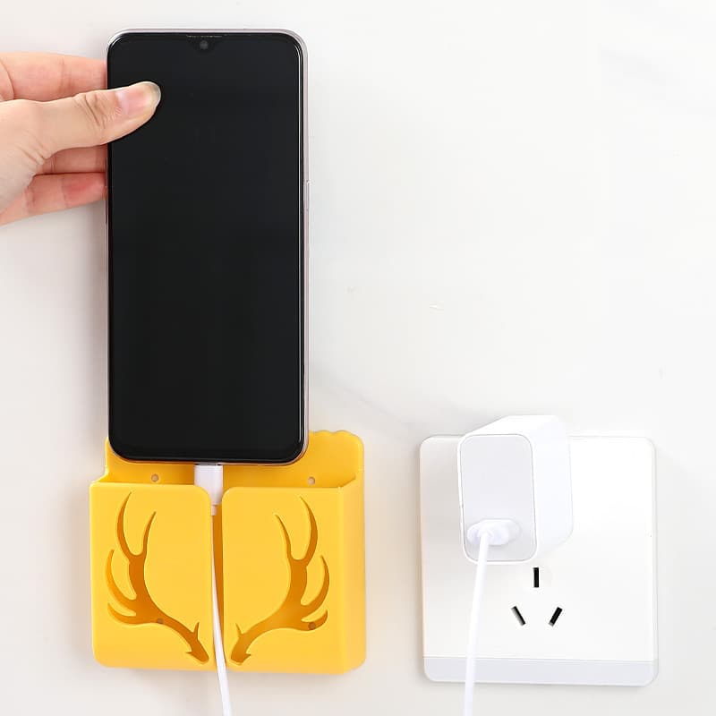 Wall-mounted remote control holder and organiser, no-drill bracket, fits air conditioner remotes, phones and TVs