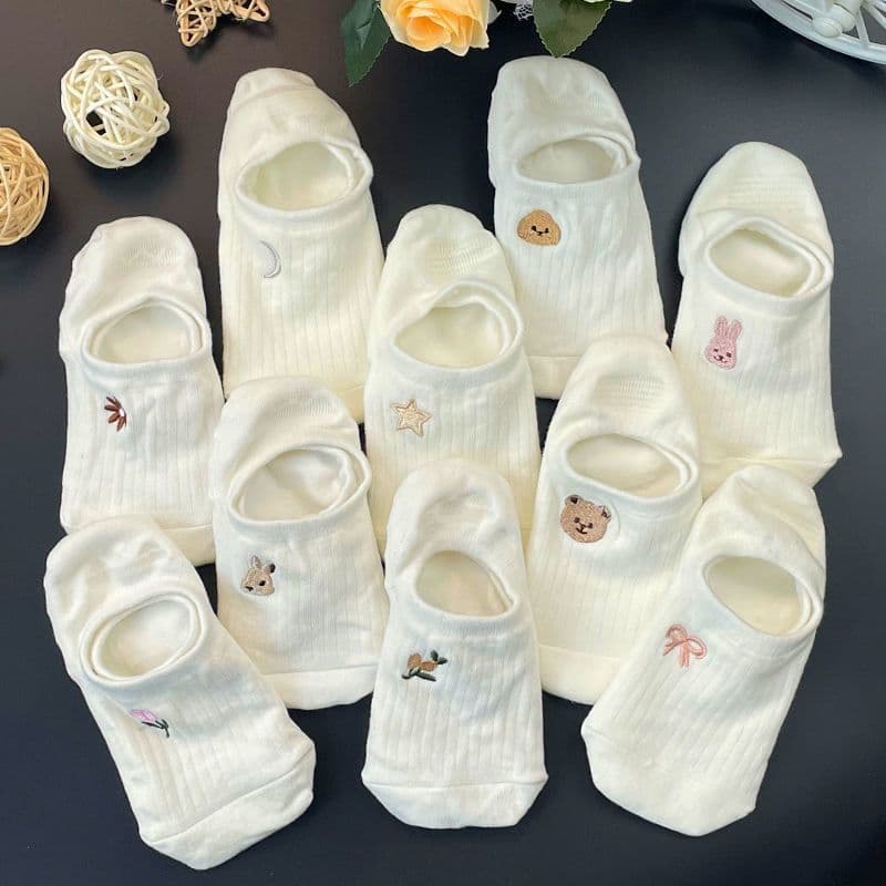 Women's Low-Cut Invisible Ankle Socks, Summer Thin, Non-Slip, No Slipping Off