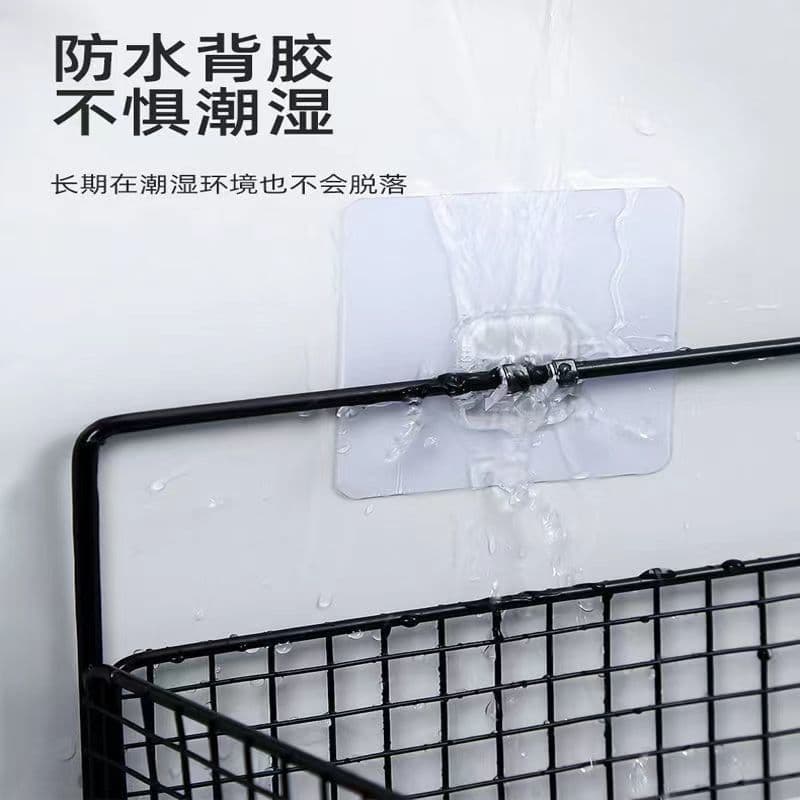 Strong adhesive hooks for wall-mounting shoe racks, no-drill installation, waterproof stickers for bathroom, hook and patch set