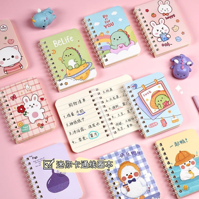 Cartoon coil notebook cute ins mini portable pocket notebook high-value gift