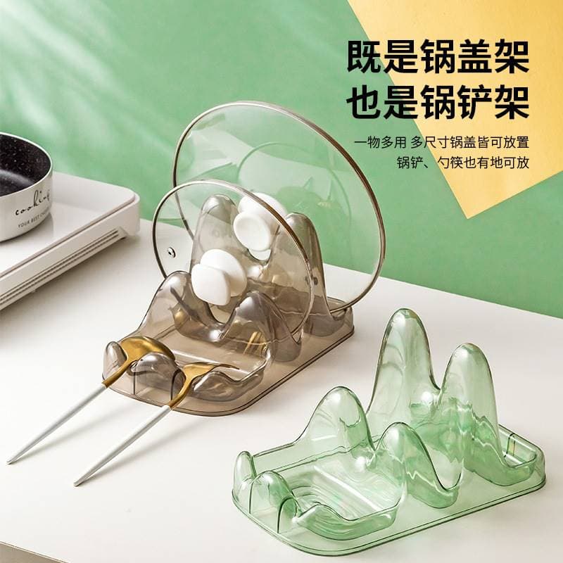 Multifunctional Bench Top Storage Rack for Pot Lids, Ladles and Spatulas - Home Kitchen Organiser