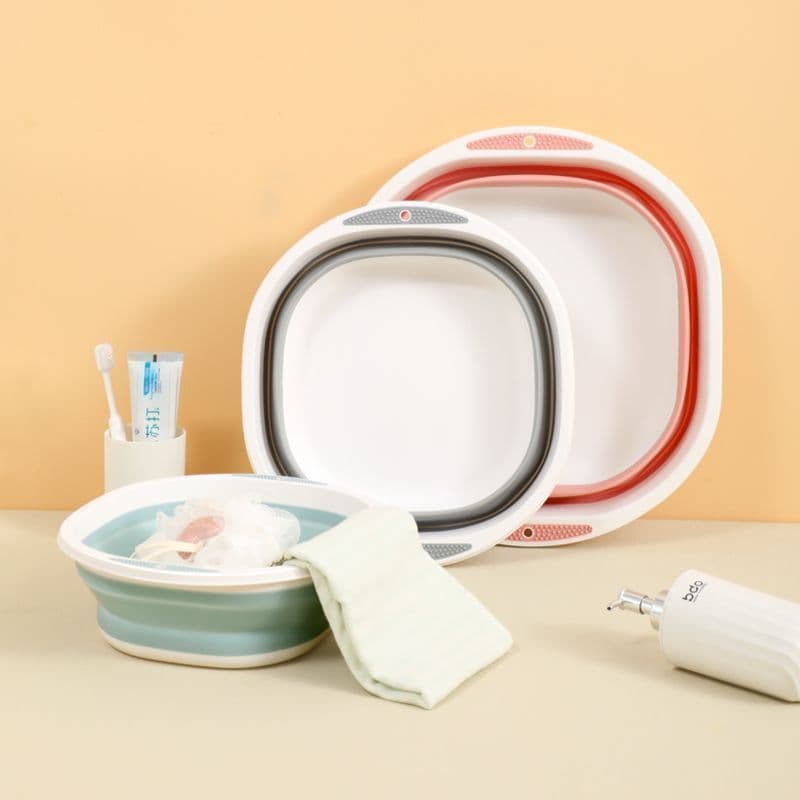 Foldable Compression Wash Basin – Portable Travel Basin for Babies, Large Size, for Home, Foot Washing, Dormitory Use