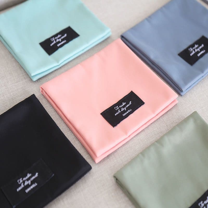 Sanitary Pad Storage Pouch, Double-Layer Large Capacity, Cute and Simple