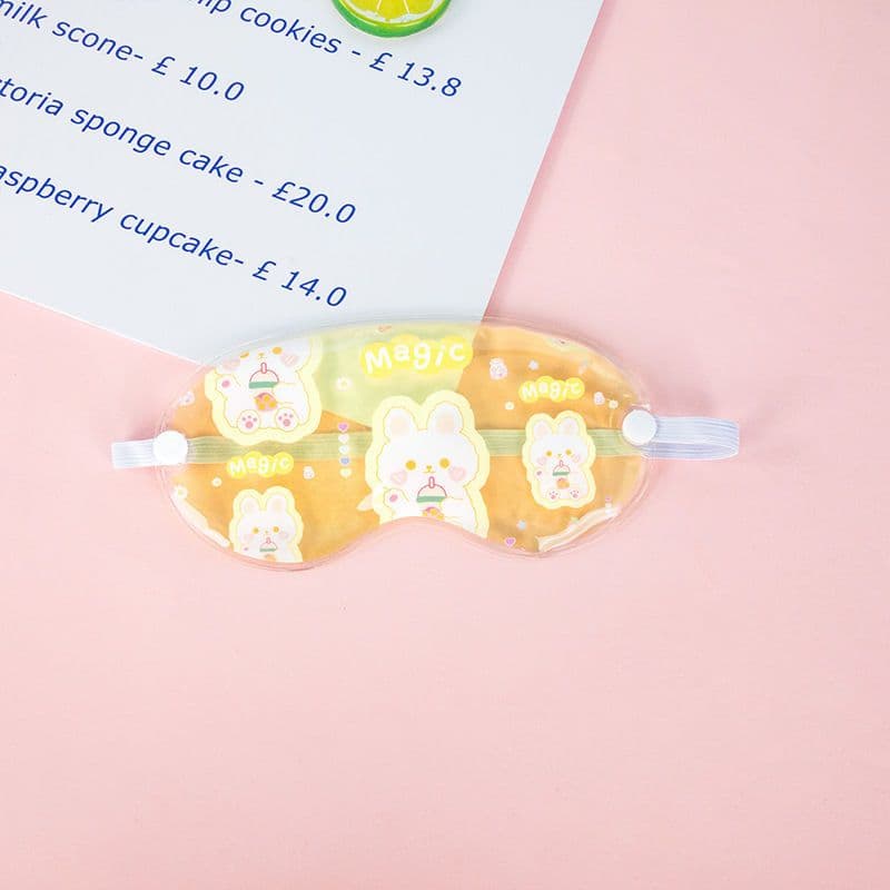 Cooling Eye Mask for Sleep, Ice Pack Eye Mask for Summer Travel, Hot and Cold Compress, Cute Ins Style, Eye Care for Students
