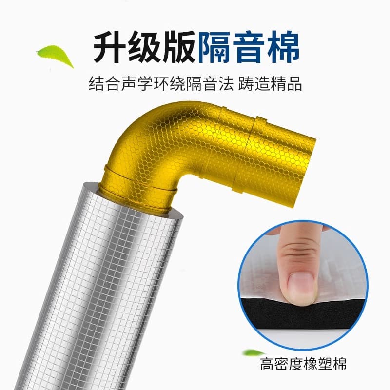 Drain Pipe Soundproofing Cotton with Damping Sheet for Bathroom, Self-Adhesive Vibration Dampening Material
