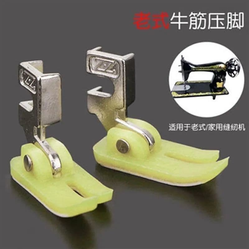 Vintage sewing machine needle size 14, anti-skip stitch, with elastic presser foot and two needle threaders