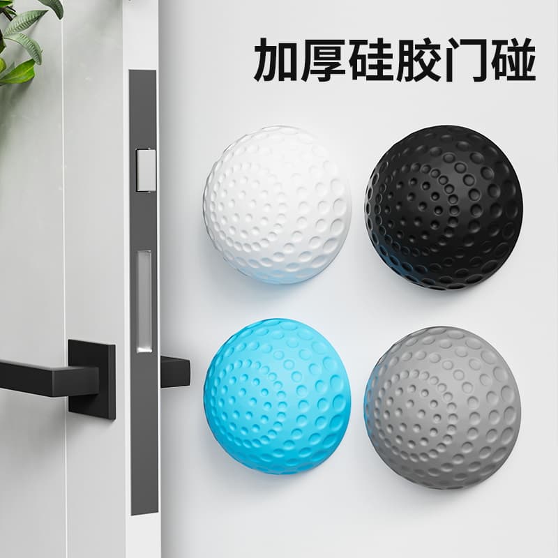 New No-Drill Silicone Door Stopper for Bathroom and Bedroom, Buffer and Bumper, Quiet Door Catch