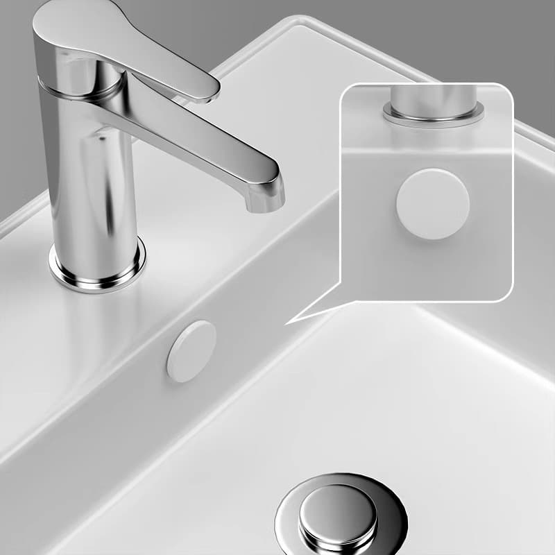 Basin overflow hole plug, washbasin full water outlet cover, leak-proof seal, decorative cap