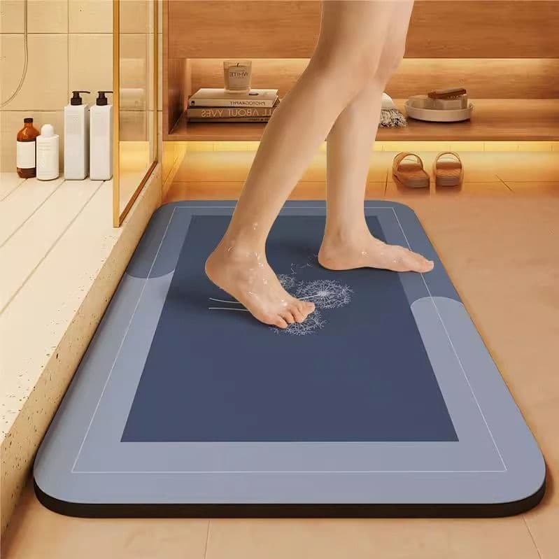 Bathroom Water Absorbent Mat Non-Slip Quick Dry Floor Mat Door Mat Toilet Home Carpet