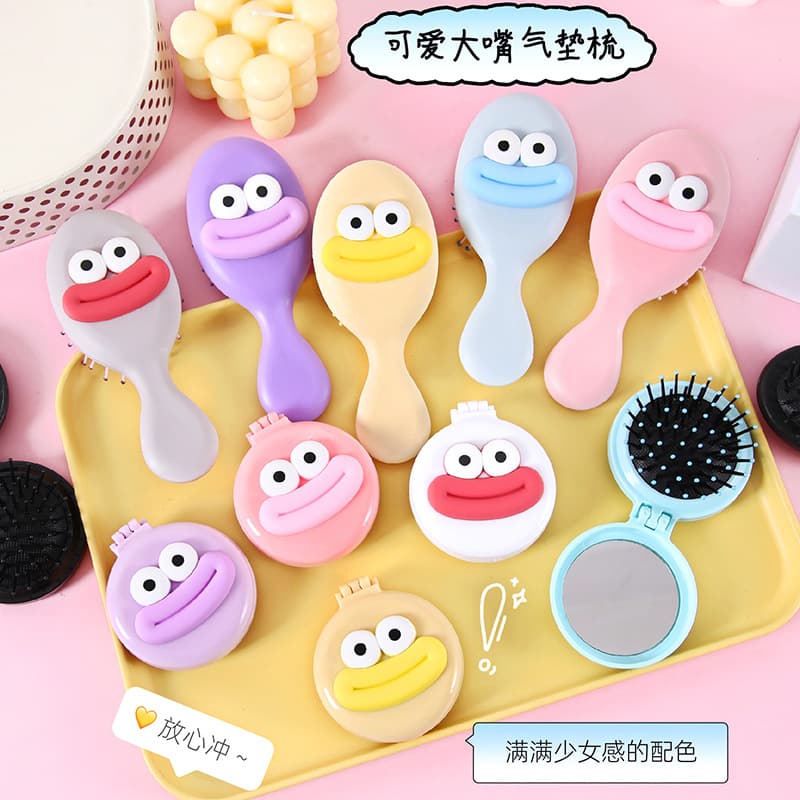 Cute Cartoon Big Mouth Cushion Comb Student Portable Air Cushion Comb Home Women's Massage Comb Smooth Hair Styling Comb