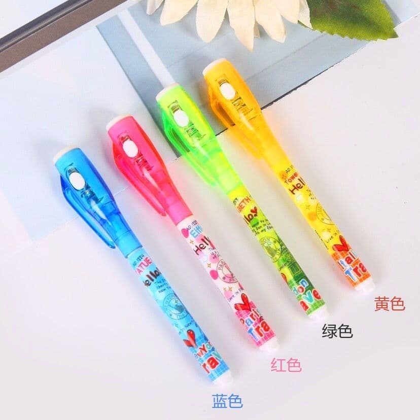 Cartoon Invisible Ink Pen for Students Multi-functional Magic Marker Fluorescent Pen