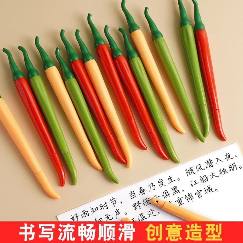 Creative Simulation Chilli 0.5mm Cartoon Gel Pen Student Black Stationery Cute Pen