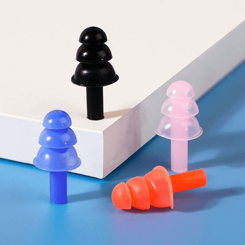 Pack of 2 Waterproof Swimming Ear Plugs – Soft, Secure Fit, Anti-Choke
