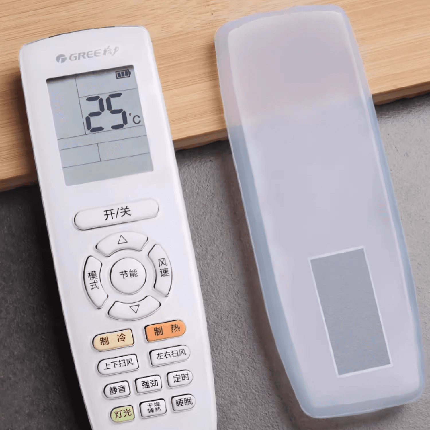 Universal Transparent Silicone Protective Cover for Air Conditioner Remote Control, Full Enclosure, Waterproof and Dustproof