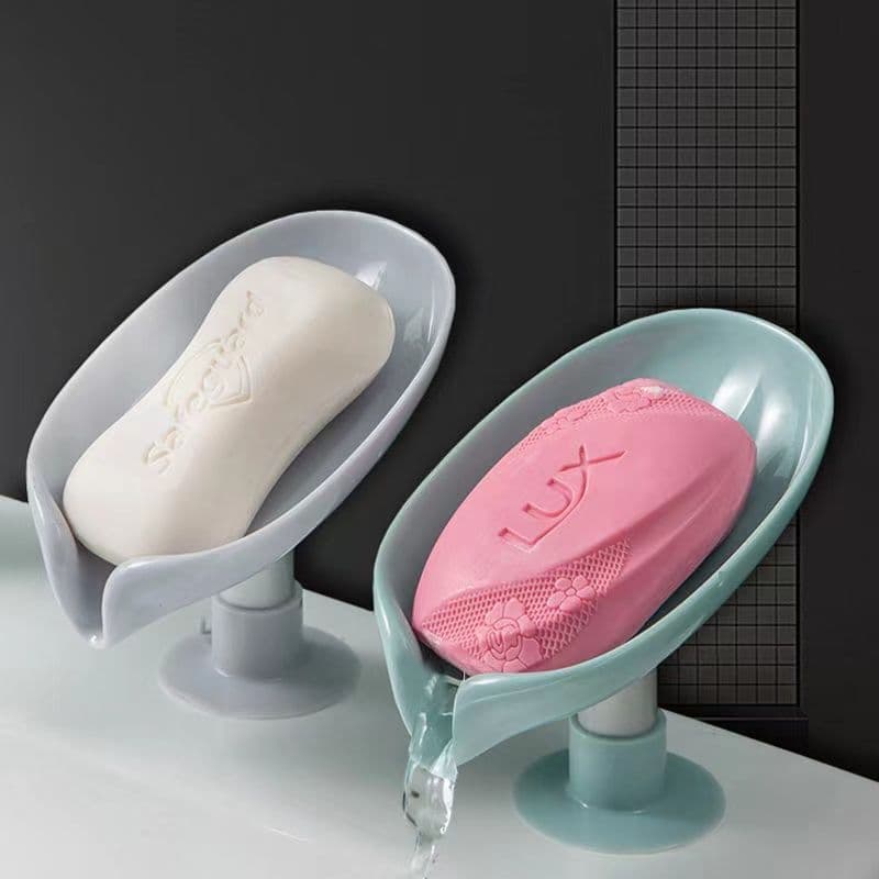 Soap Dish with Suction Cup Wall Mount - No Drilling, Drainage Rack, No Water Accumulation, Home Storage Organiser